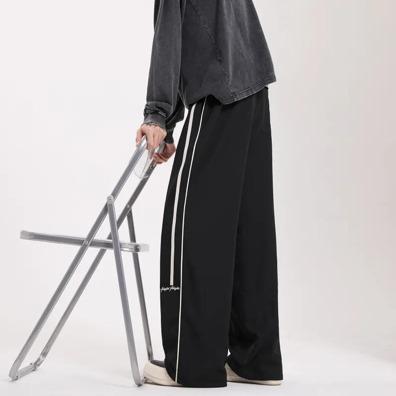 ZWWWZ Casual Pants Unisex Black-6