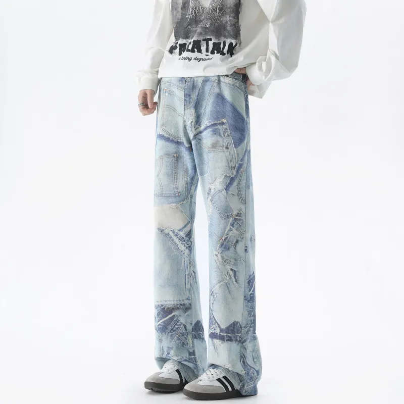 ZWWWZ Jeans Unisex Light Blue-2