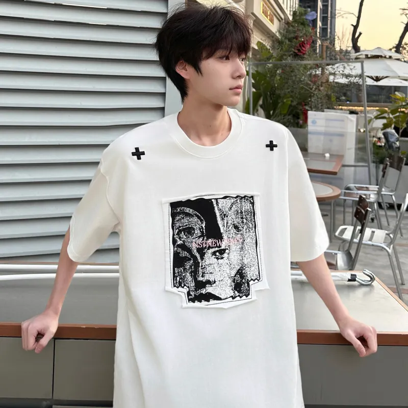 TESTUNG Classic T Shirt Unisex Pure White Color-6