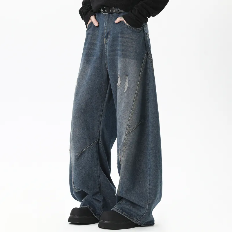 ZWWWZ Jeans Unisex Vintage Blue-3