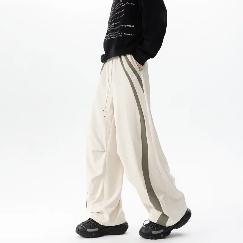 ZWWWZ Casual Pants Unisex Apricot-3
