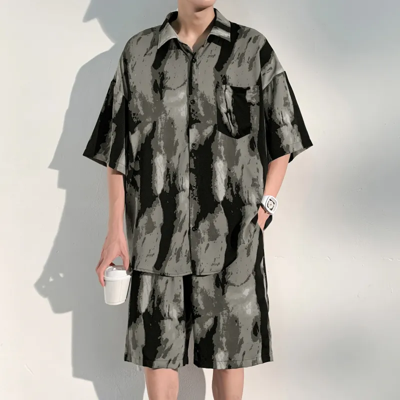 ZWWWZ Shirt Matching Set Unisex One Set Of Suits-4