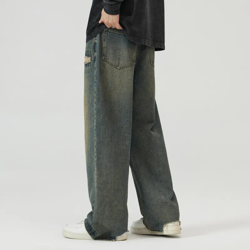 ZWWWZ Jeans Unisex Vintage Blue-6