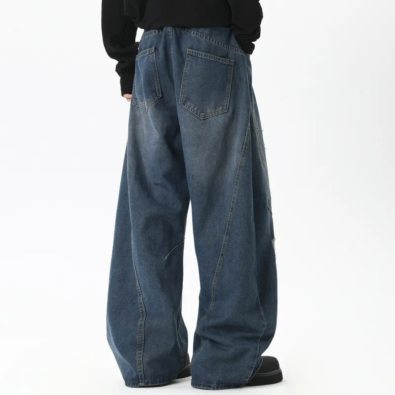 ZWWWZ Jeans Unisex Vintage Blue-5