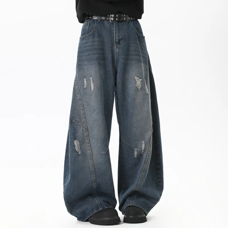 ZWWWZ Jeans Unisex Vintage Blue-4