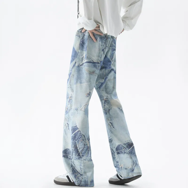 ZWWWZ Jeans Unisex Light Blue-5