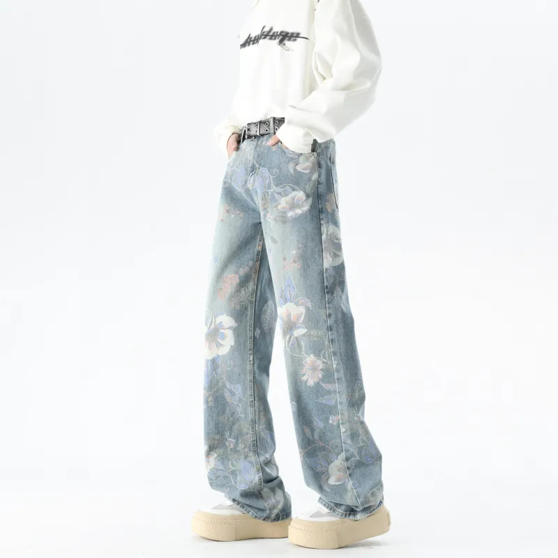 ZWWWZ Jeans Unisex Light Blue-5