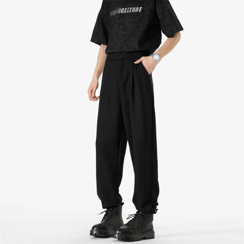 ZWWWZ Casual Pants Unisex Black-2