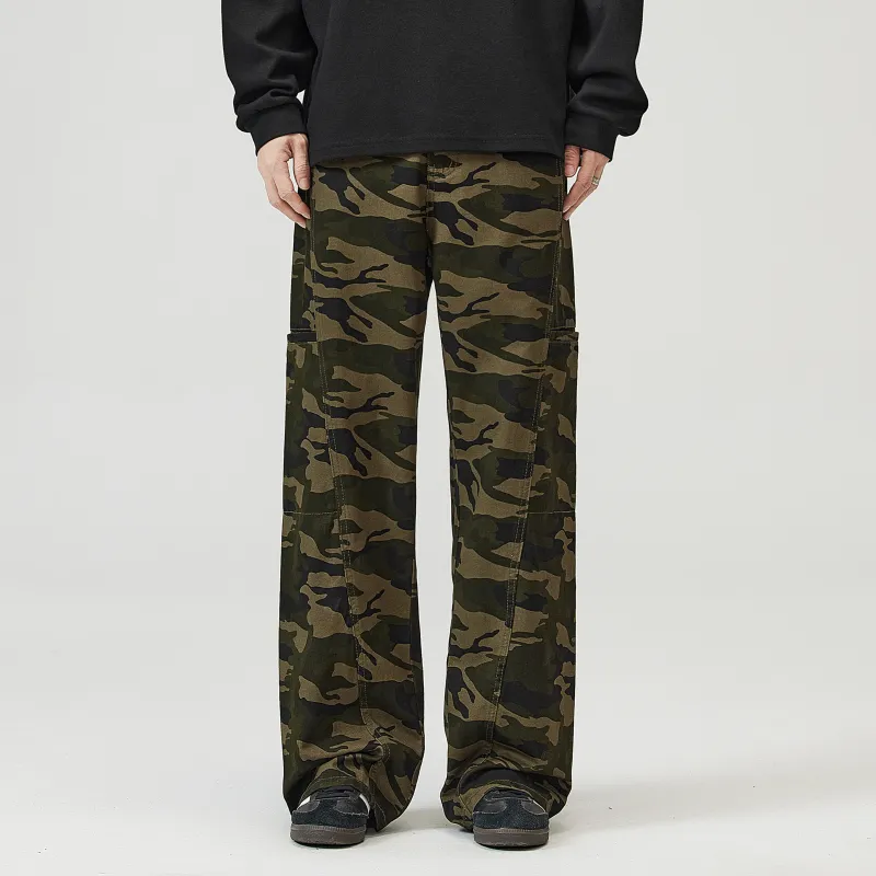 ZWWWZ Cargo Pants Unisex Camouflage-2