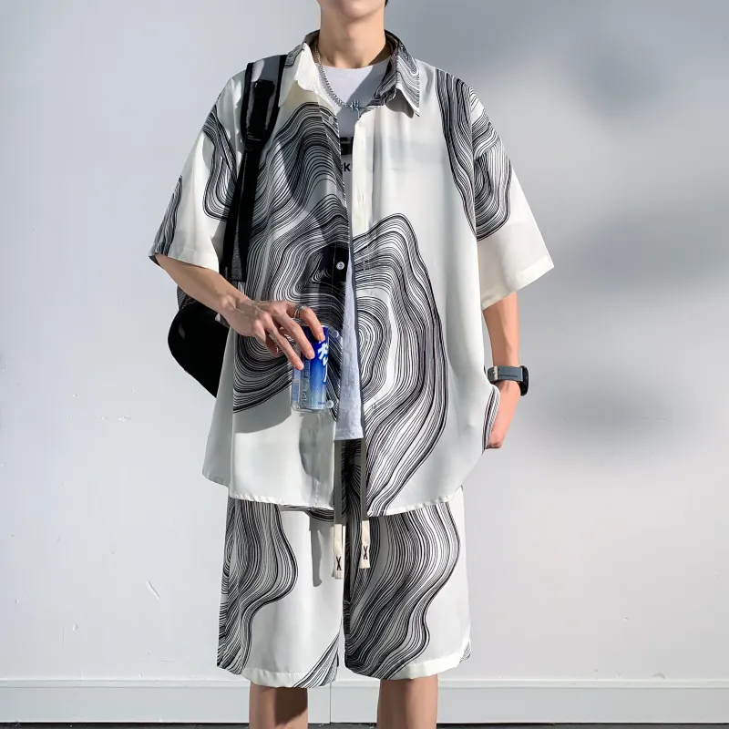 ZWWWZ Shirt Matching Set Unisex-8