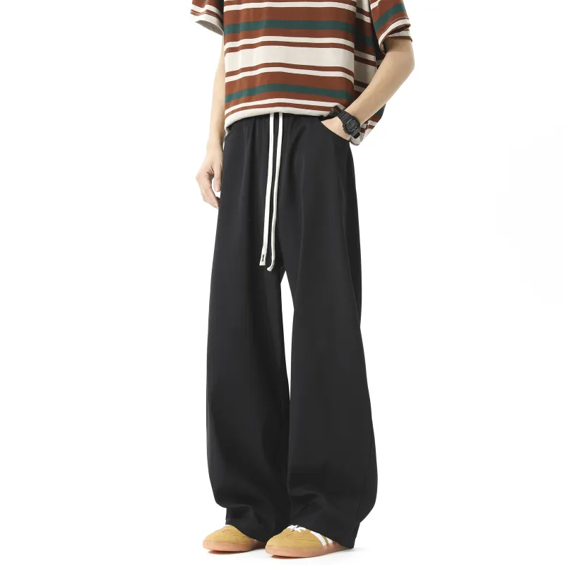ZWWWZ Casual Pants Unisex Black-2