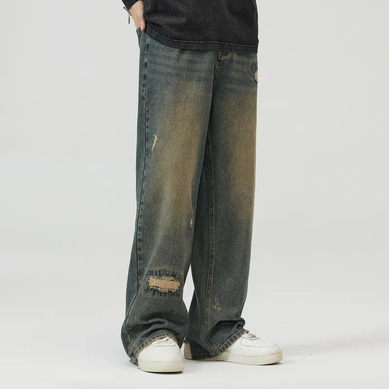 ZWWWZ Jeans Unisex Vintage Blue-3