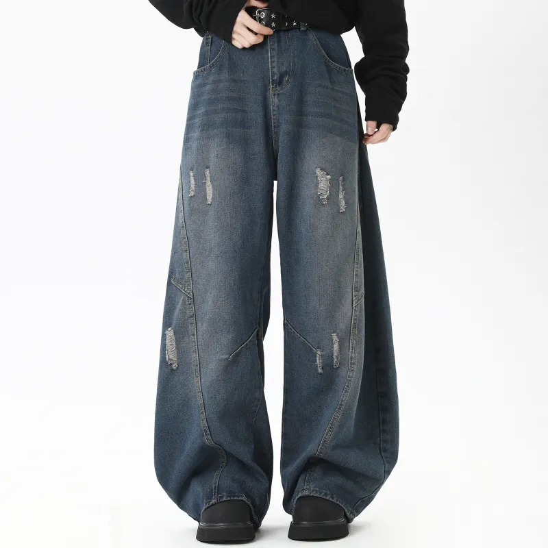 ZWWWZ Jeans Unisex Vintage Blue-2
