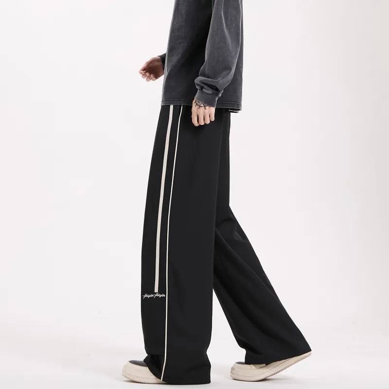 ZWWWZ Casual Pants Unisex Black-4