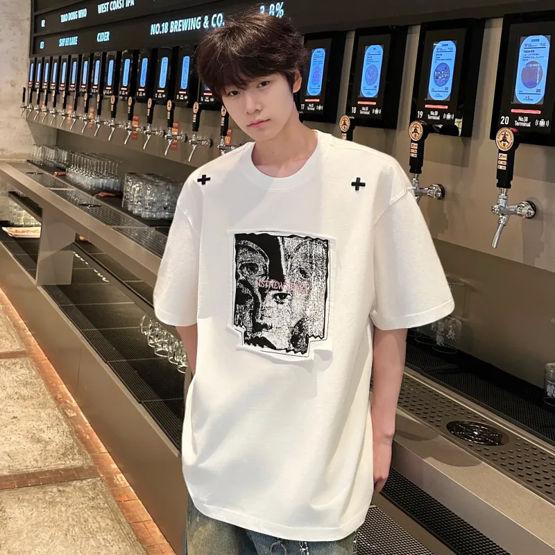 TESTUNG Classic T Shirt Unisex Pure White Color-4