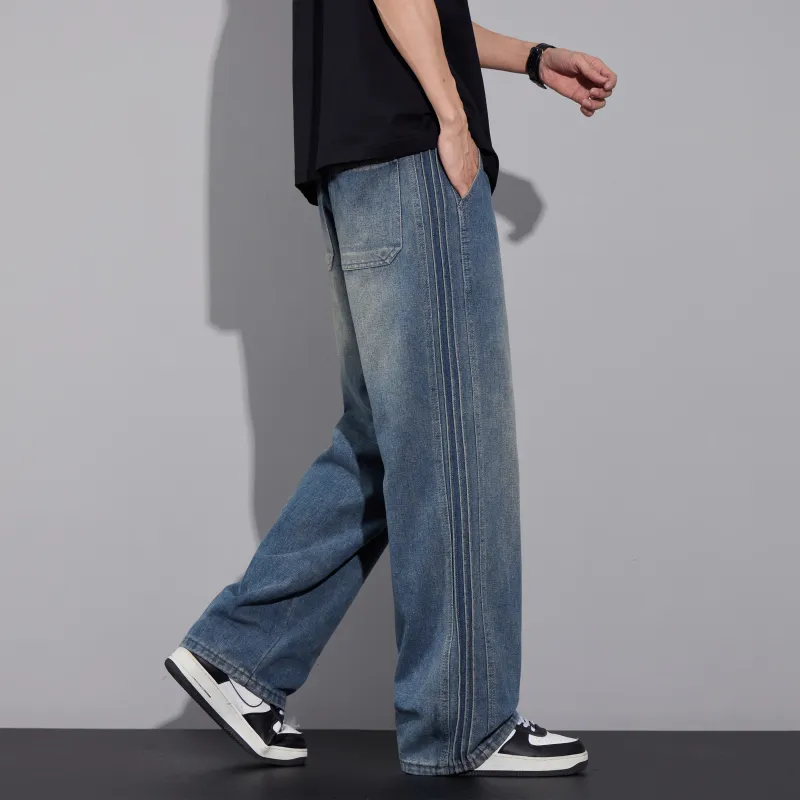 ZWWWZ Jeans Unisex Vintage Blue-6