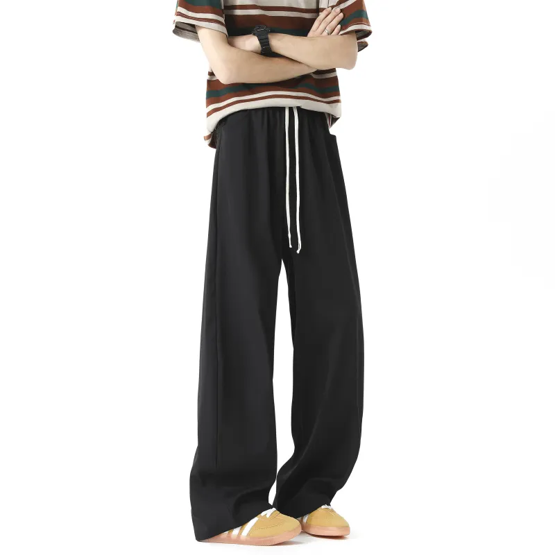 ZWWWZ Casual Pants Unisex Black-4