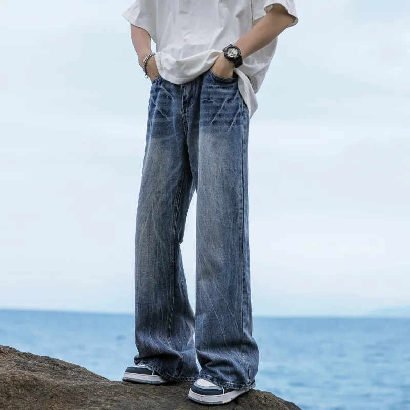 ZWWWZ Jeans Unisex Vintage Blue-3