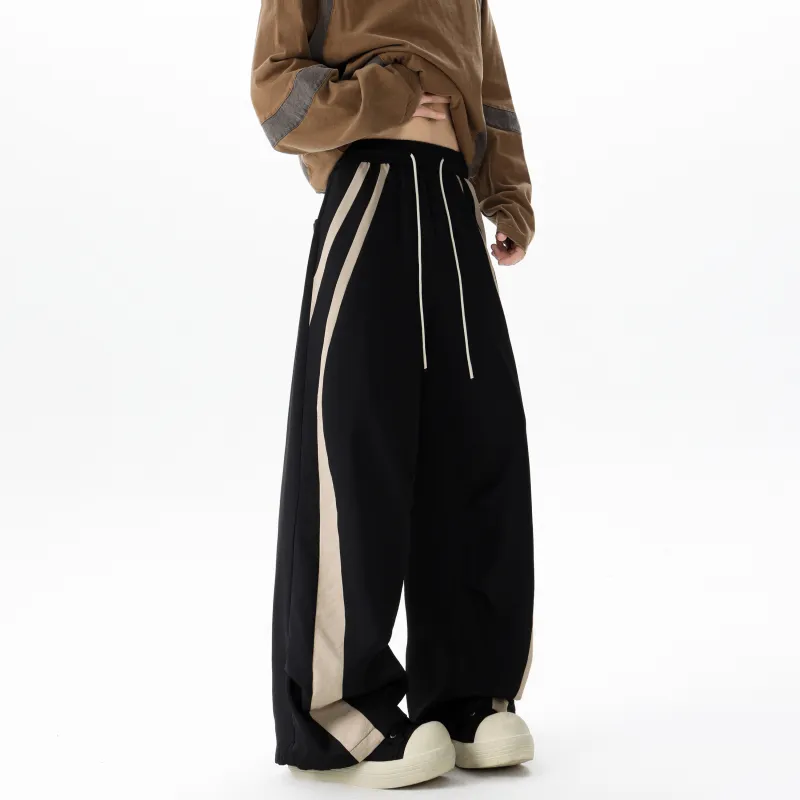ZWWWZ Casual Pants Unisex Apricot-13