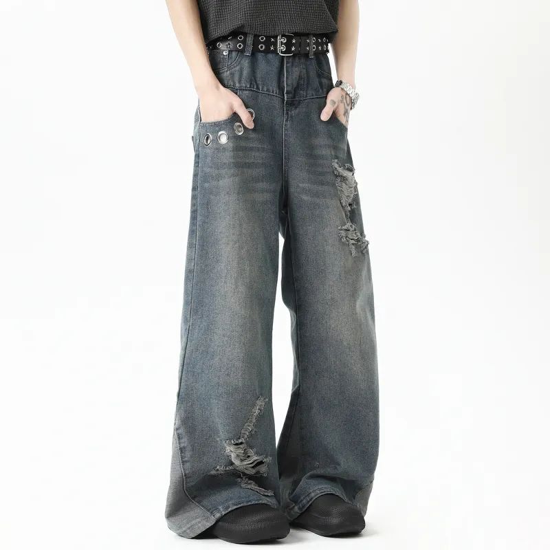 ZWWWZ Jeans Unisex Vintage Blue-3
