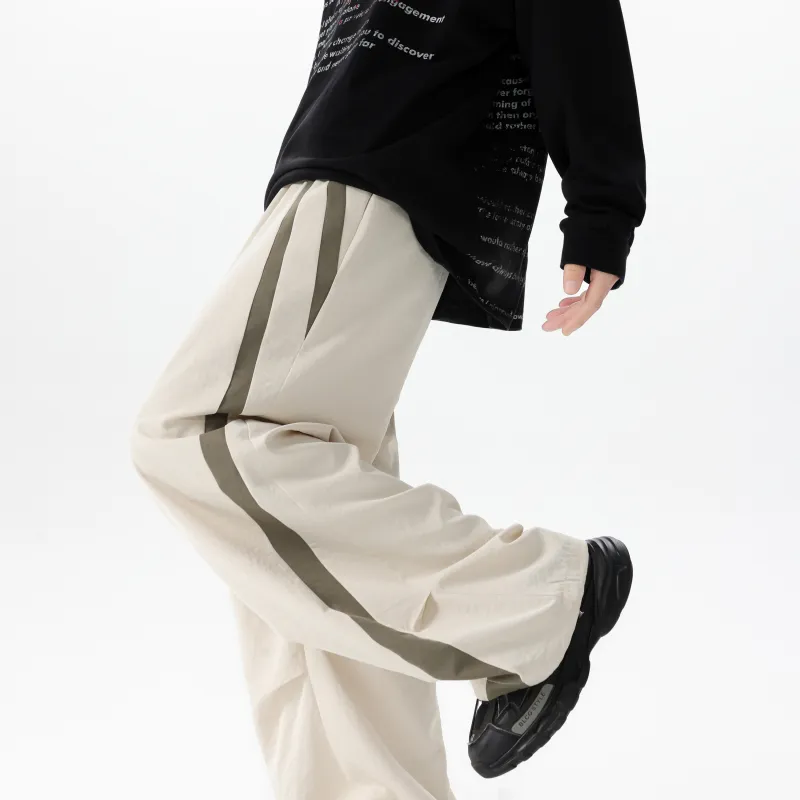 ZWWWZ Casual Pants Unisex Apricot-6