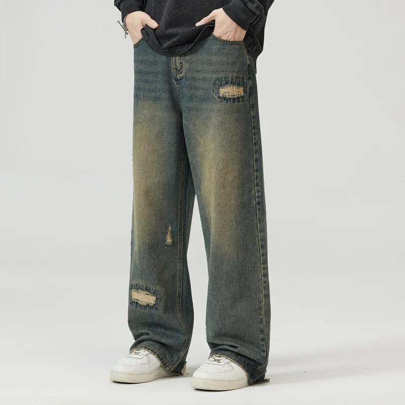 ZWWWZ Jeans Unisex Vintage Blue-5