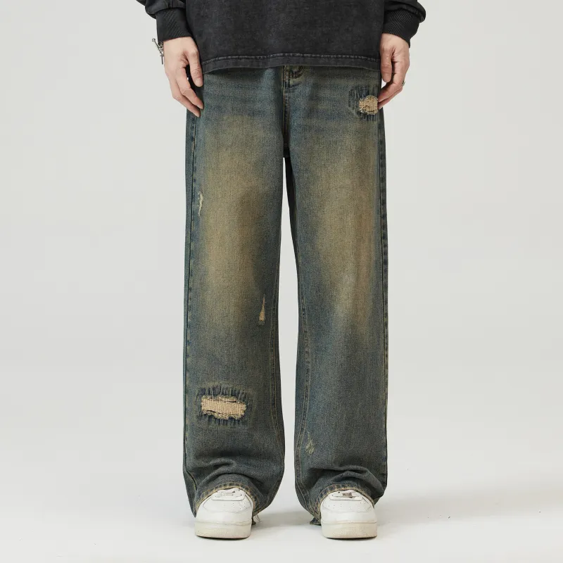 ZWWWZ Jeans Unisex Vintage Blue-2