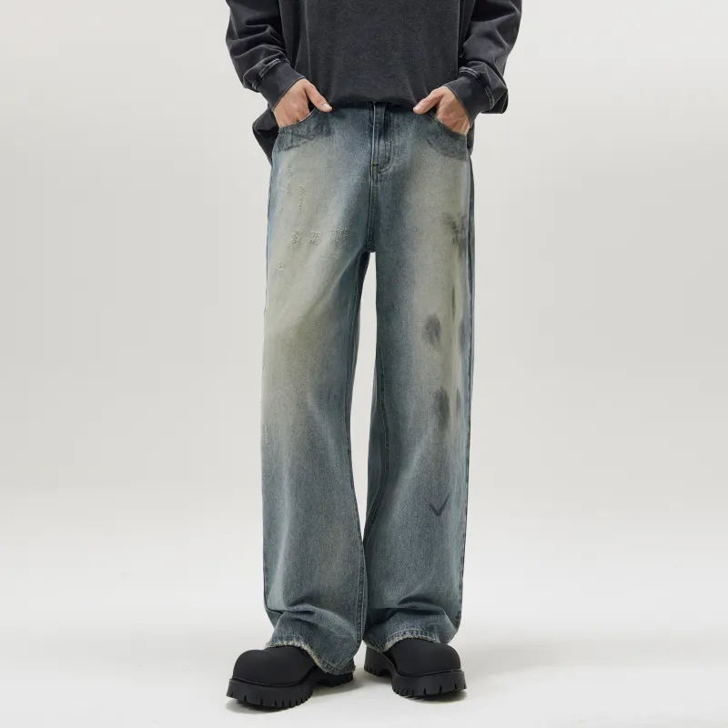 ZWWWZ Jeans Unisex Vintage Blue-2