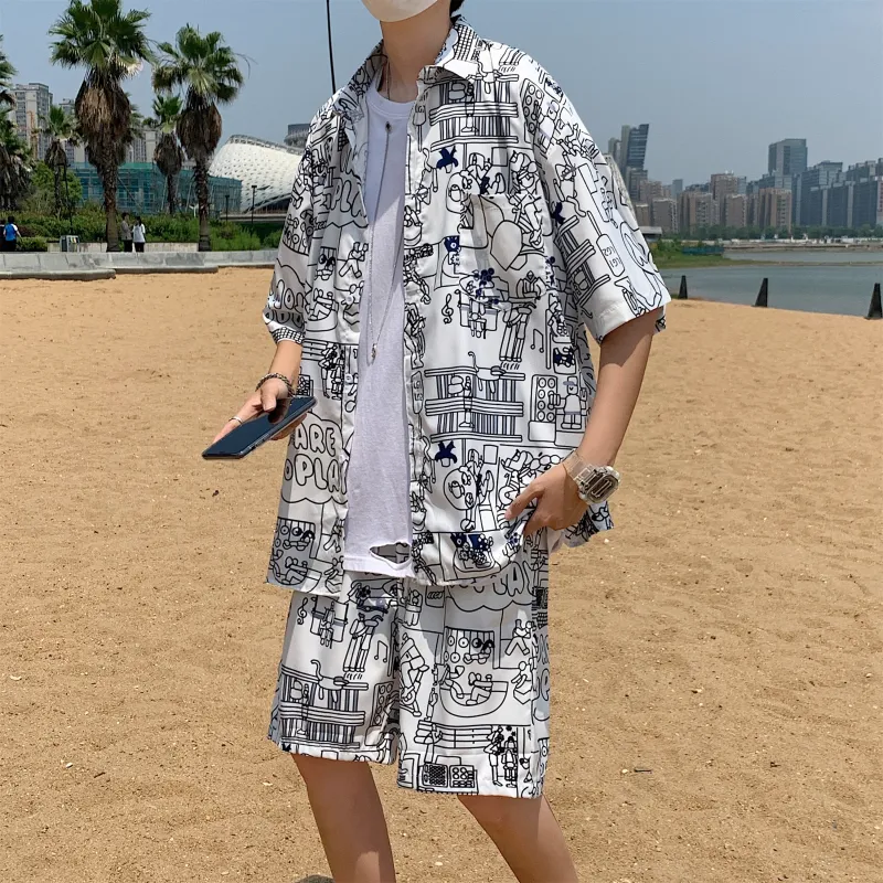 ZWWWZ Shirt Matching Set Unisex-3