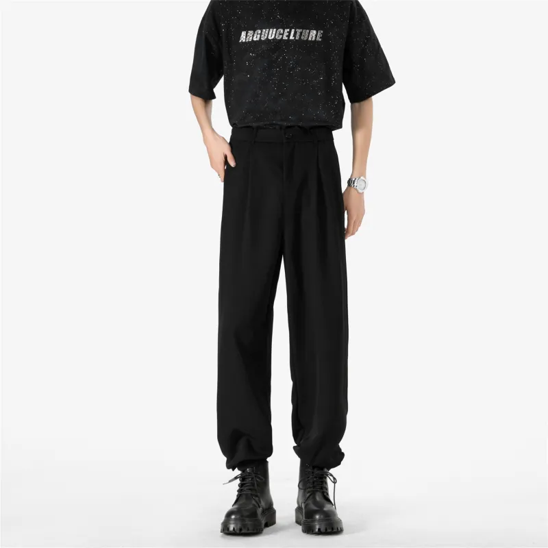 ZWWWZ Casual Pants Unisex Black-1