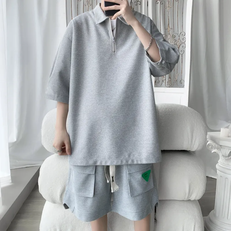 ZWWWZ Shirt Matching Set Unisex-13