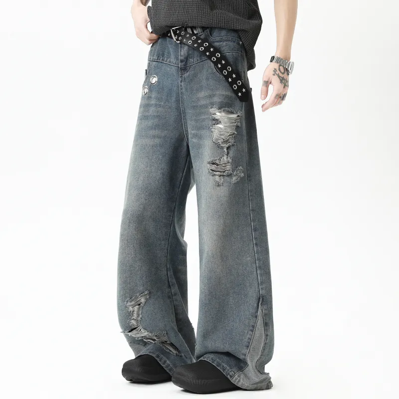 ZWWWZ Jeans Unisex Vintage Blue-6