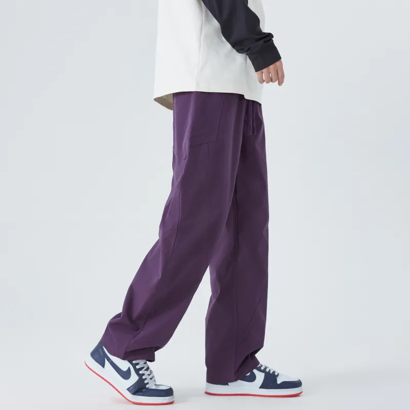 ZWWWZ Casual Pants Unisex Gray Green-15