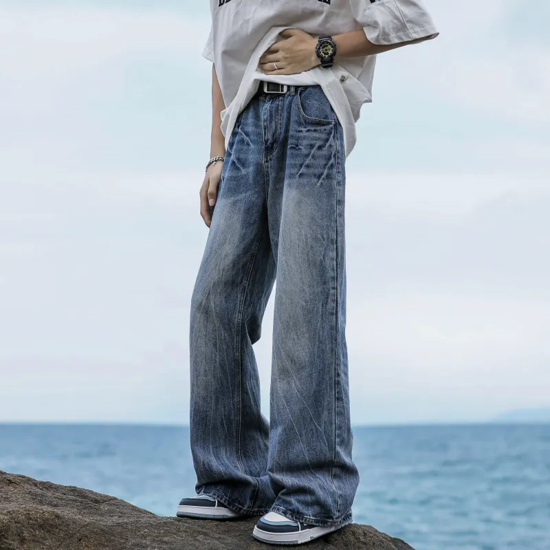 ZWWWZ Jeans Unisex Vintage Blue-4