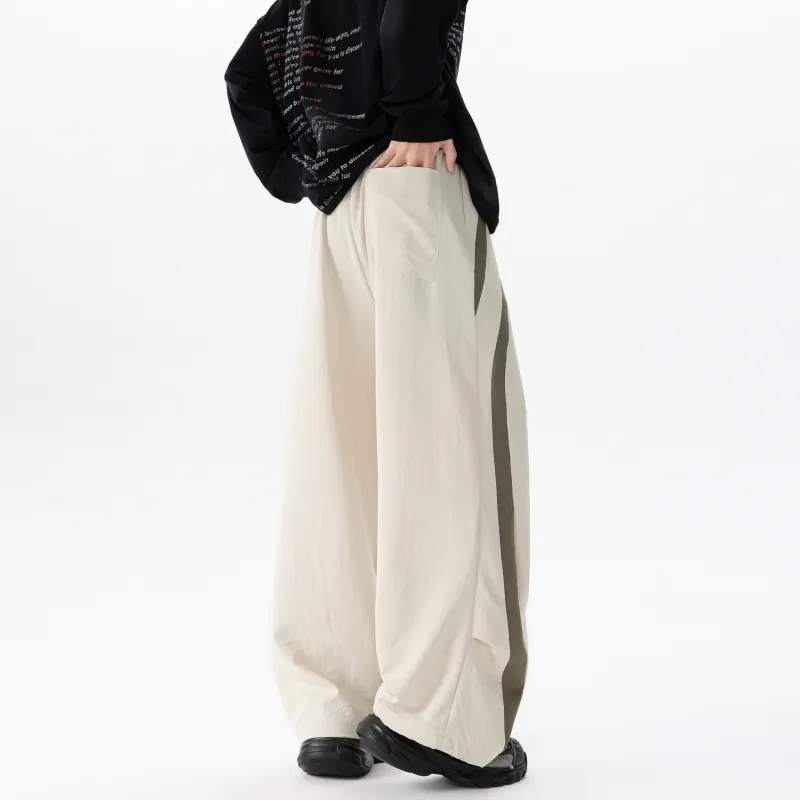 ZWWWZ Casual Pants Unisex Apricot-5