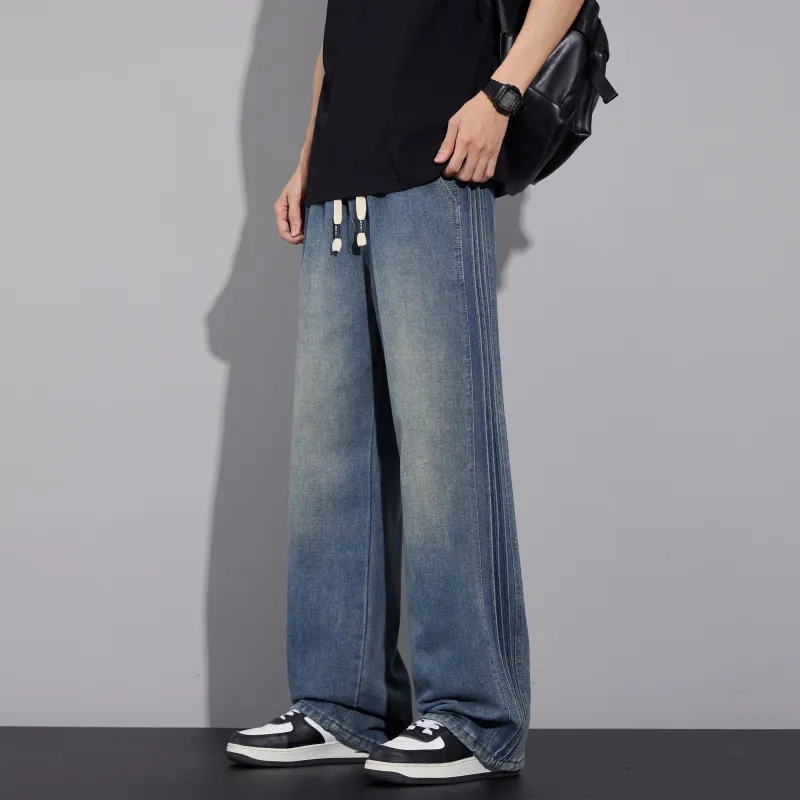 ZWWWZ Jeans Unisex Vintage Blue-4