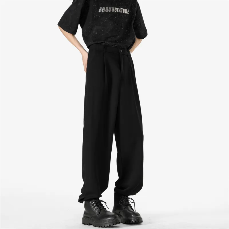 ZWWWZ Casual Pants Unisex Black-3
