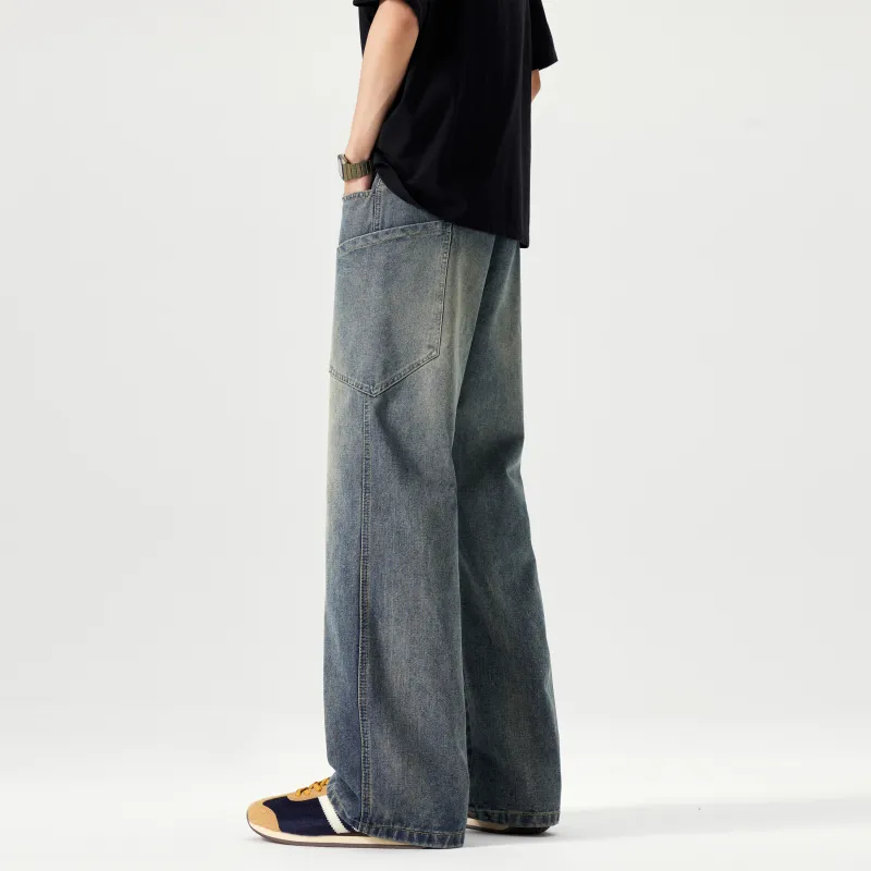 ZWWWZ Jeans Unisex Vintage Blue-6