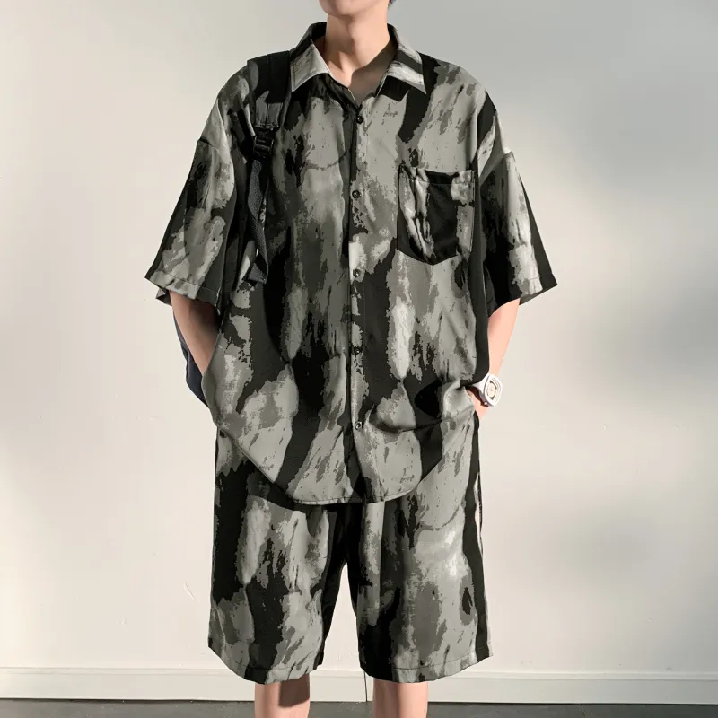 ZWWWZ Shirt Matching Set Unisex One Set Of Suits-1