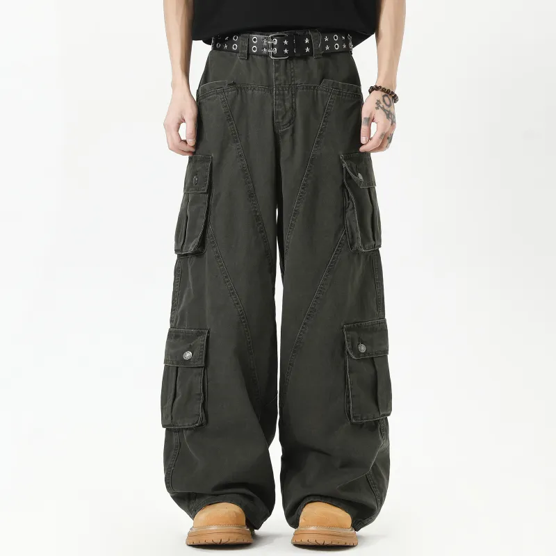 ZWWWZ Jeans Unisex Green-2