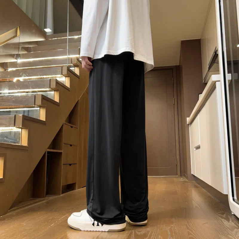 ZWWWZ Casual Pants Unisex Black-1