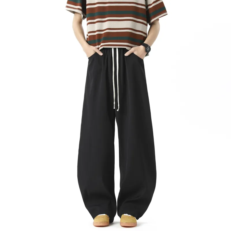 ZWWWZ Casual Pants Unisex Black-1