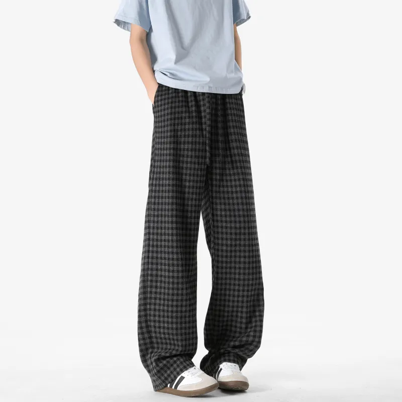 ZWWWZ Casual Pants Unisex Black-3