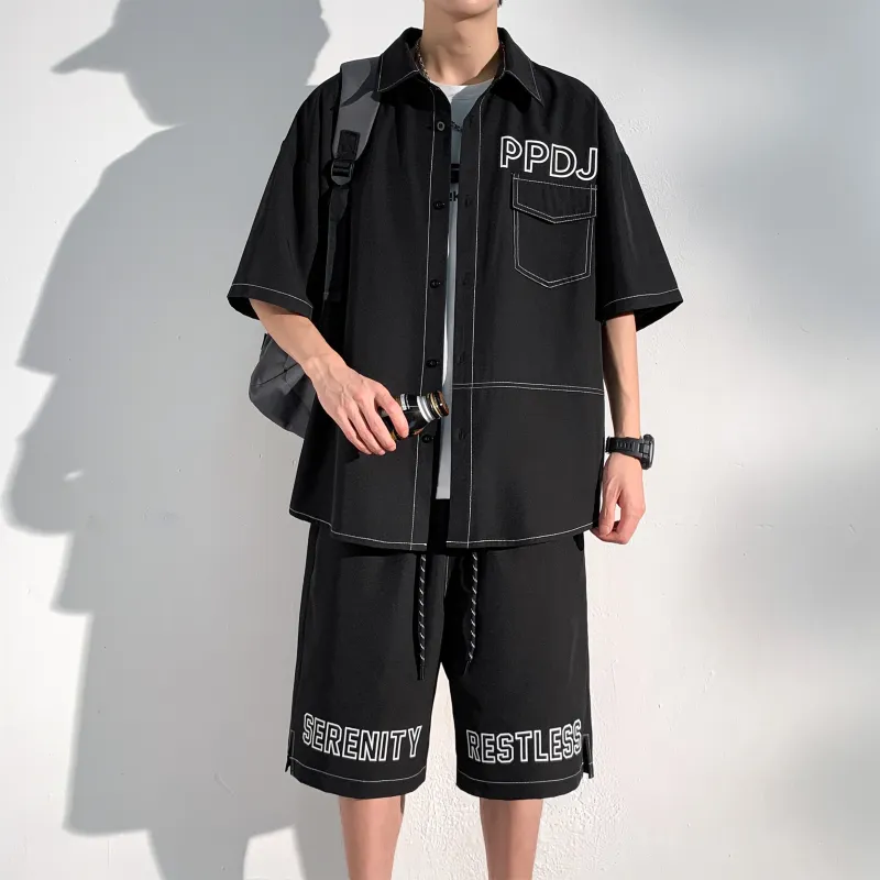 ZWWWZ Shirt Matching Set Unisex-3