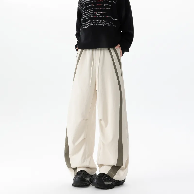 ZWWWZ Casual Pants Unisex Apricot-2