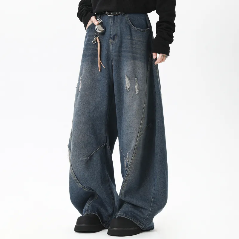 ZWWWZ Jeans Unisex Vintage Blue-1
