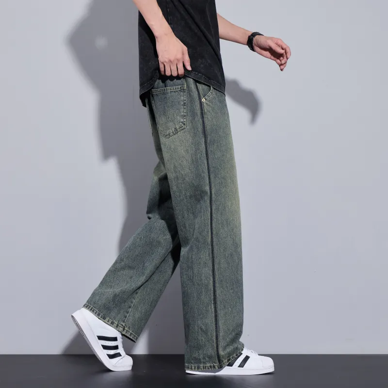 ZWWWZ Jeans Unisex Vintage Blue-5
