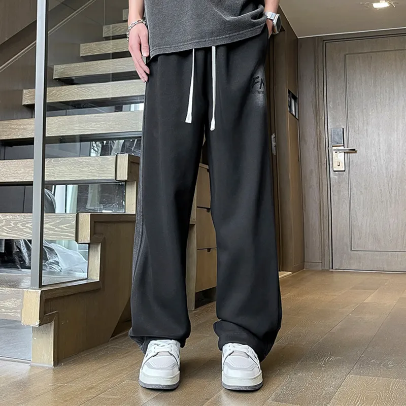 ZWWWZ Knitted Sweatpants Unisex Black-1
