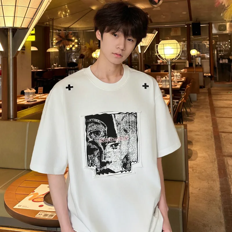TESTUNG Classic T Shirt Unisex Pure White Color-7
