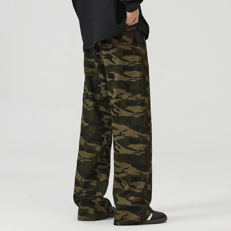 ZWWWZ Cargo Pants Unisex Camouflage-6